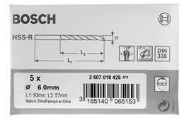 5 Burghie pentru metal, tip HSS-R, DIN 338,=12 mm x Ltotal=151mm xLutil=101mm  ― Diamantat.ro